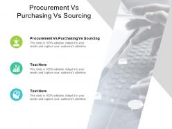 Procurement vs purchasing vs sourcing ppt powerpoint presentation elements cpb