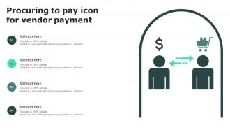 Procuring To Pay Icon For Vendor Payment