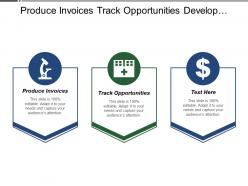 Produce invoices track opportunities develop innovative communication collaboration