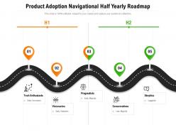 Product adoption navigational half yearly roadmap
