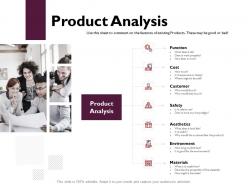 Product Analysis Function Cost Ppt Powerpoint Presentation Gallery Example