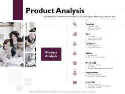 Product analysis function cost ppt powerpoint presentation gallery example