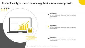Product Analytics Icon Showcasing Business Revenue Growth
