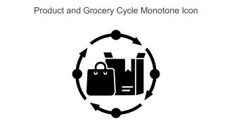 Product And Grocery Cycle Monotone Icon In Powerpoint Pptx Png And Editable Eps Format