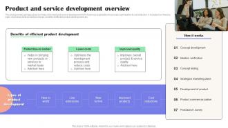 Product And Service Development Overview Effective Guide To Reduce Costs Strategy SS V