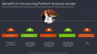 Product and services networking benefits of introducing platform business model
