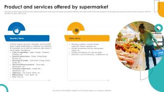 Product And Services Offered By Supercenter Business Plan BP SS