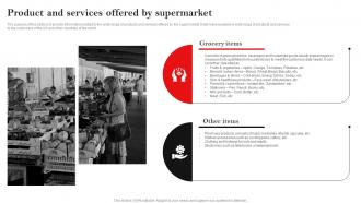 Product And Services Offered By Supermarket Hypermarket Business Plan BP SS