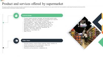 Product And Services Offered By Supermarket Superstore Business Plan BP SS