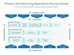 Product and servicing operations process owner