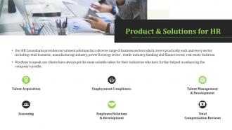 Product and solutions for hr ppt designs download
