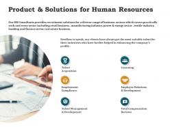 Product And Solutions For Human Resources Ppt Powerpoint Presentation Summary