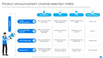 Product Announcement Channel Selection Matrix Definitive Guide For Successful E Commerce DTE SS
