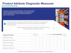 Product attribute diagnostic measures ppt powerpoint presentation outline styles