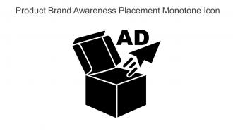 Product Brand Awareness Placement Monotone Icon In Powerpoint Pptx Png And Editable Eps Format