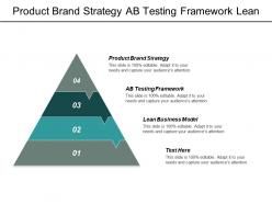 Product brand strategy ab testing framework lean business model cpb