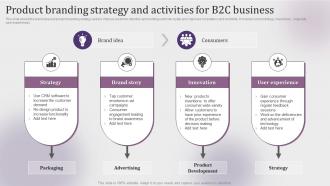 Product Branding Strategy And Activities For B2c Business