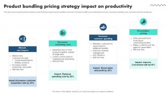Product Bundling Pricing Strategy Impact On Productivity