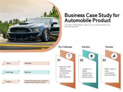Product Case Study Analyst Preforming Research Business Automobile Electronic