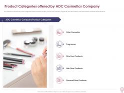 Product Categories Offered By ADC Cosmetics Company How To Increase Profitability