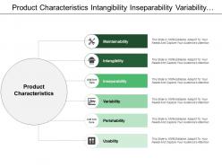 Product characteristics intangibility inseparability variability and user participation