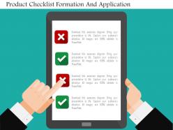 Product checklist formation and application flat powerpoint design