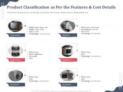 Product Classification As Per The Features Including Television Ppt Model