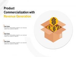 Product commercialization with revenue generation