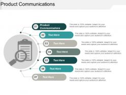 Product communications ppt powerpoint presentation styles example topics cpb