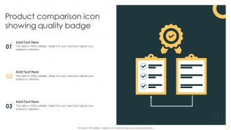 Product Comparison Icon Showing Quality Badge