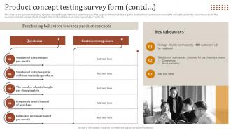 Product Concept Testing Survey Form Optimizing Strategies For Product Appealing Aesthatic