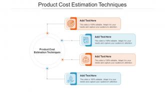 Product Cost Estimation Techniques Ppt Powerpoint Presentation Outline Cpb