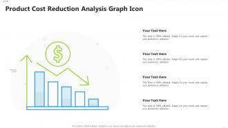 Product cost reduction analysis graph icon