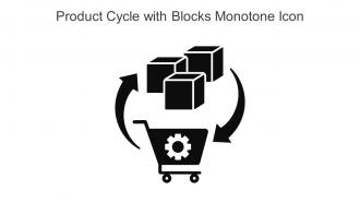 Product Cycle With Blocks Monotone Icon In Powerpoint Pptx Png And Editable Eps Format