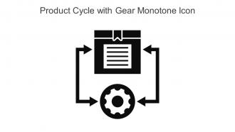 Product Cycle With Gear Monotone Icon In Powerpoint Pptx Png And Editable Eps Format