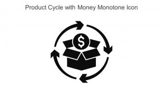 Product Cycle With Money Monotone Icon In Powerpoint Pptx Png And Editable Eps Format