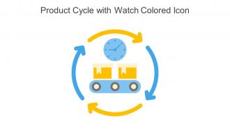Product Cycle With Watch Colored Icon In Powerpoint Pptx Png And Editable Eps Format