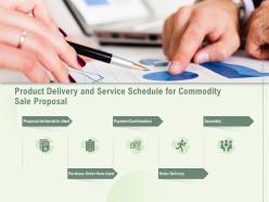 Product Delivery And Service Schedule For Commodity Sale Proposal Ppt Powerpoint Icon