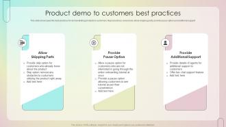 Product Demo To Customers Best Practices Customer Onboarding Journey Process