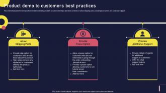 Product Demo To Customers Best Practices Onboarding Journey For Strategic Customer Engagement
