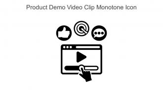 Product Demo Video Clip Monotone Icon In Powerpoint Pptx Png And Editable Eps Format