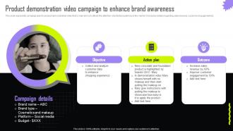 Product Demonstration Video Campaign To Implementing Retail Promotional Strategies For Effective MKT SS V