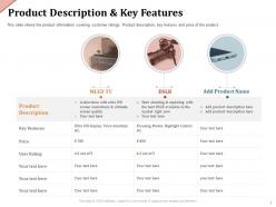 Product description and key features highlight ppt powerpoint presentation summary styles