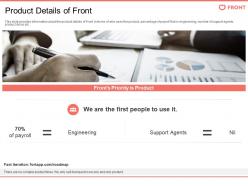 Product details of front front investor funding elevator ppt icon show