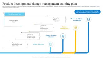 Product Development Change Management Training Plan
