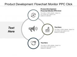 Product development flowchart monitor ppc click ppt powerpoint presentation summary graphic images cpb