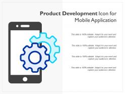 Product development icon for mobile application