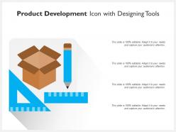 Product development icon with designing tools