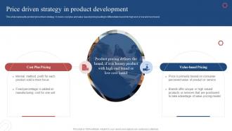 Product Development Plan Price Driven Strategy In Product Development