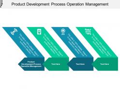 Product development process operation management ppt powerpoint presentation summary cpb